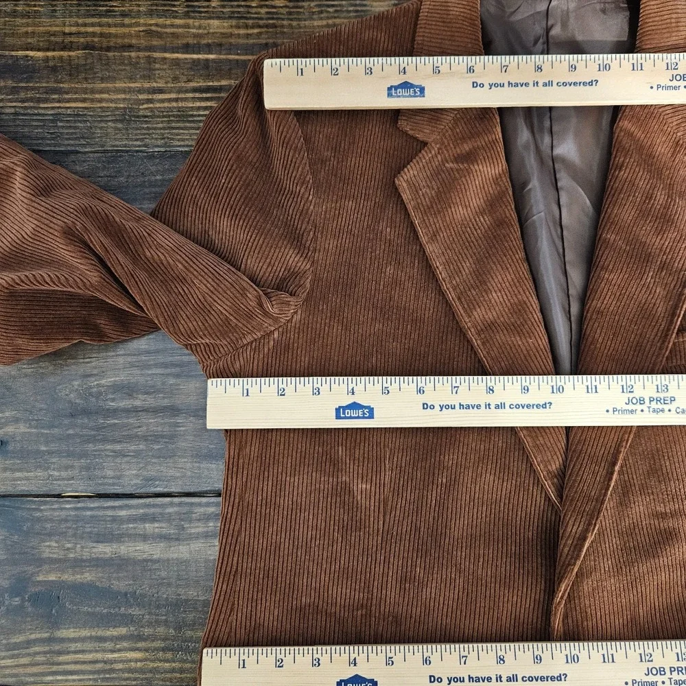 VTG‎ Woodmere Men's Sport Coat Blazer Two Button Brown Corduroy Cotton 44L